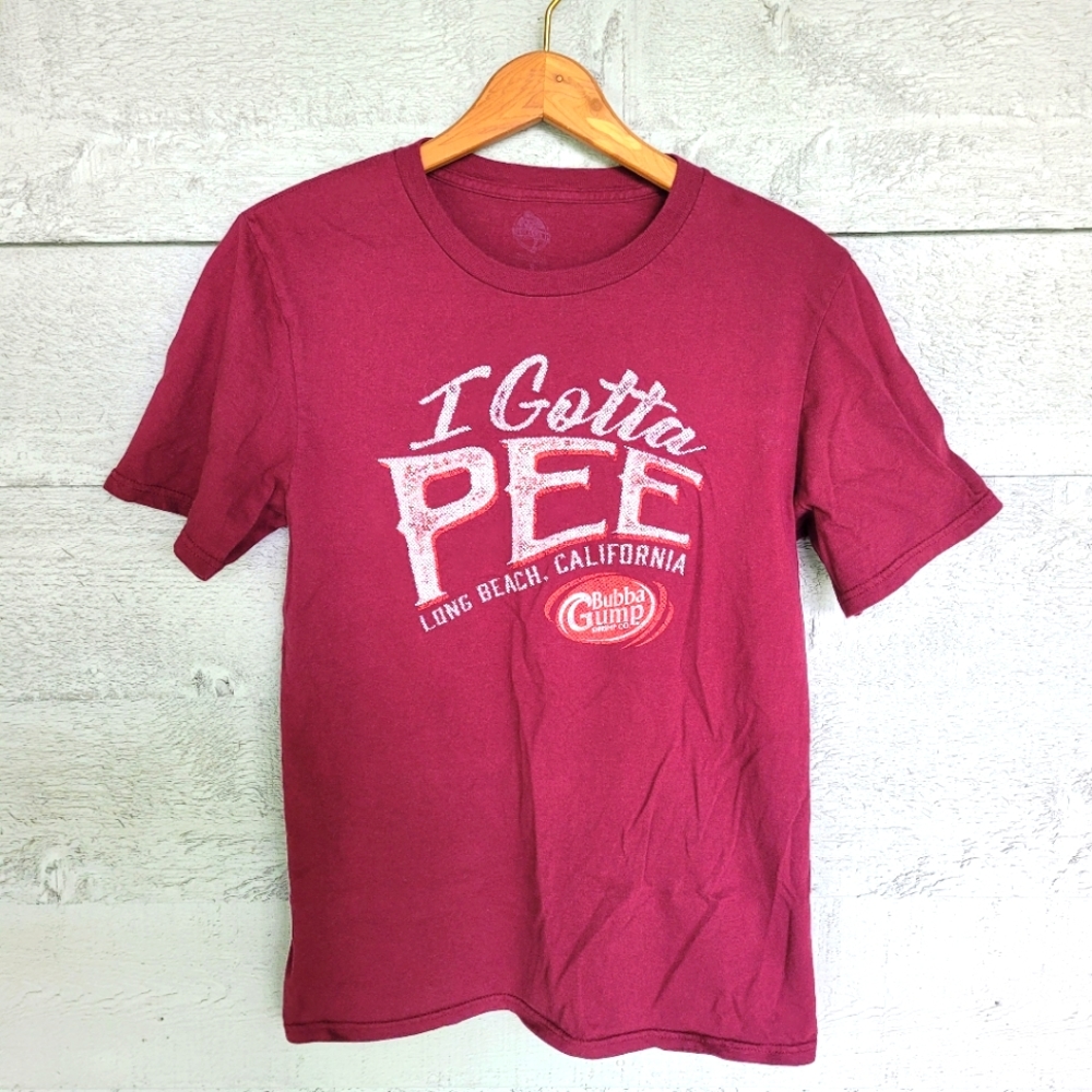 Bubba Gump Shrimp Co. 'I Gotta Pee' Long Beach T-Shirt Size Small xpe